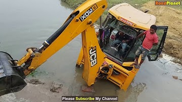 JCB Dozer Breaking Bridge Wall - JCB Working For New Bridge Construction - Dozer Video 5