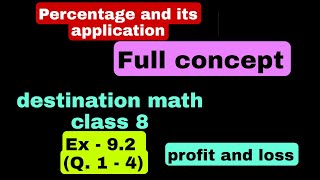 Class 8 destination math | percentage and its application | Introduction | Ex 9.2 (Q.1 to 4) screenshot 4