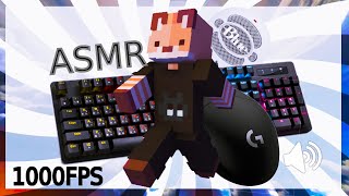 keyboard and mouse sound | G304 butterfly click | bedwars practice 1v1 | asmr