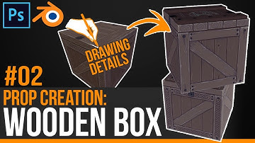 ✍️ Prop creation: Wooden Box (handpainted texture) #02 - UNCUT