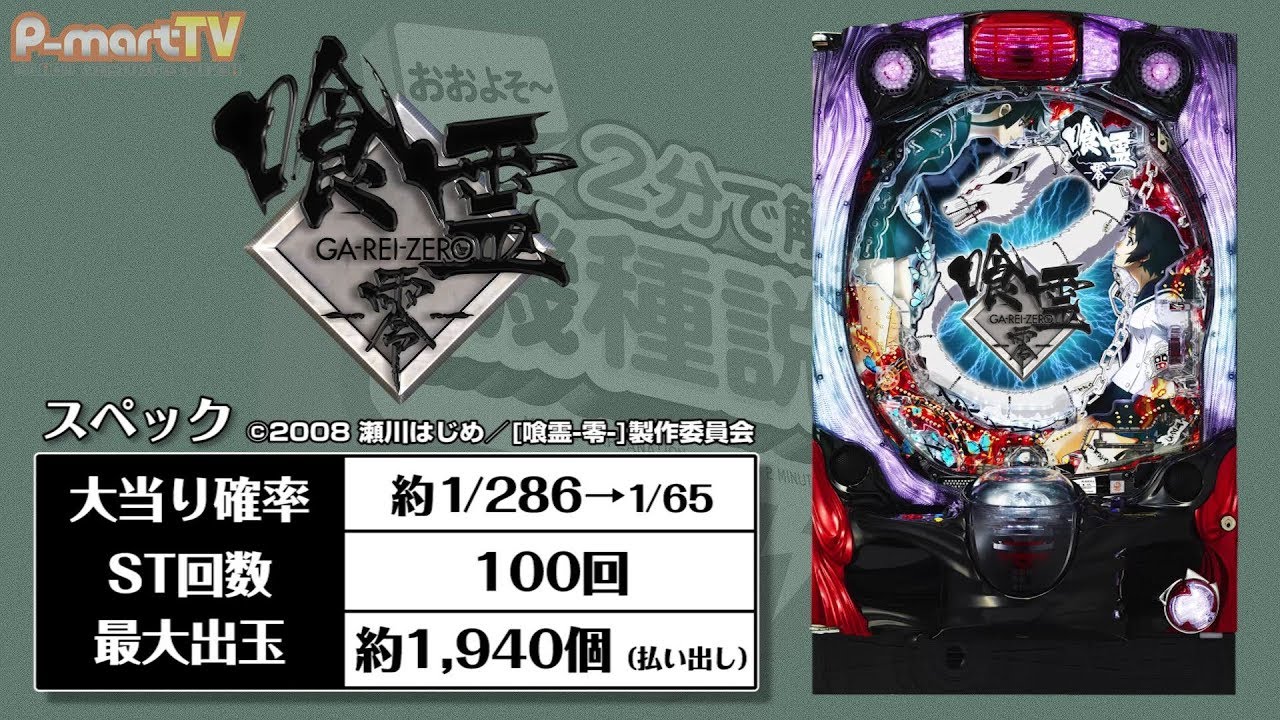 Cr喰霊 零 Fpl パチンコ スペック 導入日
