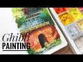 Paint with me 7 ghibli studio art gouache painting