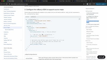 Learn how source maps are configured and utilized by error monitoring tools like Rollbar