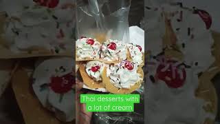 Thai desserts with a lot of cream shortsvideo