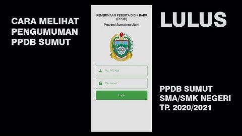 CARA MELIHAT PENGUMUMAN PPDB ONLINE SMA/SMK NEGERI PROVINSI SUMATERA UTARA