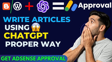 Get AdSense Approval🤑Using Chat GPT 2024😱😱|| Proper Way to Write Article for AdSense Approval 2024
