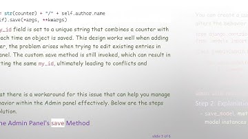 Resolving Save Method Conflict in Django Admin