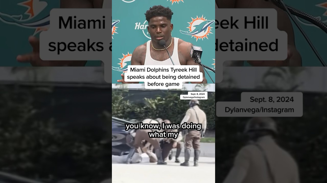 Miami Dolphins Tyreek Hill speaks about being detained before game