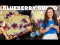 How to bake perfect blueberry bread  juicy berries  easy glaze