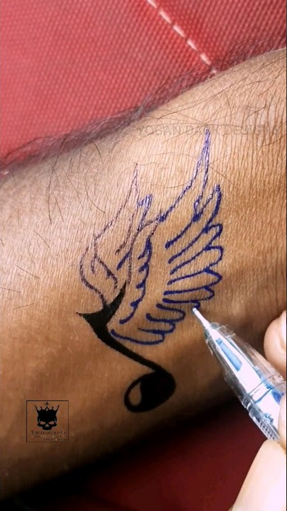 Wing symbol diy tattoo | easy steps to make temporary tattoo.