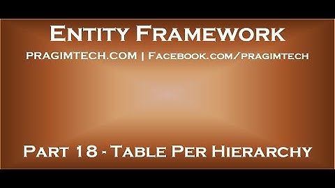 Part 18   Table Per Hierarchy TPH inheritance in entity framework
