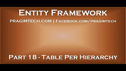 Part 18   Table Per Hierarchy TPH inheritance in entity framework