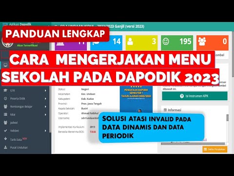 CARA MENGERJAKAN MENU SEKOLAH PADA DAPODIK 2023