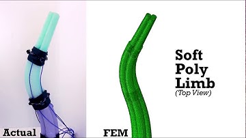SORO - Soft Poly Limbs Fem Vs Experimental (Optimized Finite Element Model of Soft Robotic Arm)