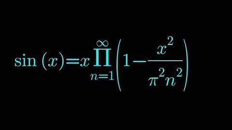 Infinite product formula for sin(x)