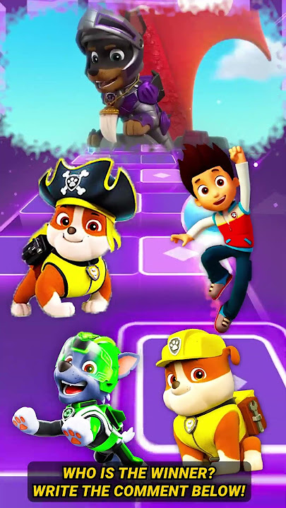 Rubble Pirate vs Jumping Ryder vs Jet Rocky vs Rubble 2 #pawpatrol #tileshop #shorts