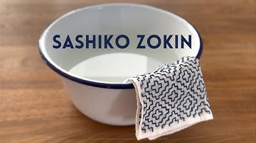I made a beautiful Sashiko Zokin (cleaning wipe) with IKEA fabric for a gift!