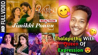 Jimikki Ponnu (Tamil) Full Video Reaction | Varisu | Thalapathy Vijay, Rashmika, Thaman S