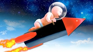 Baby Goes to SPACE in a Rocket Ship!  Who's Your Daddy 2