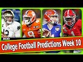 College Football Predictions Week 10 - YouTube