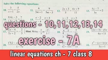 questions - 10,11,12,13,14 | exercise - 7A class 8th maths | S chand maths | composite maths