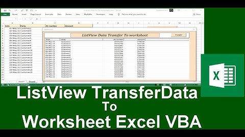 ListView tranfer data to  Worksheet Excel VBA