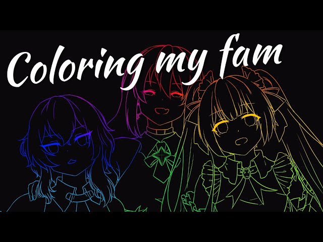 【Drawing】Coloring my Fam  - ID | EN【Moona】のサムネイル