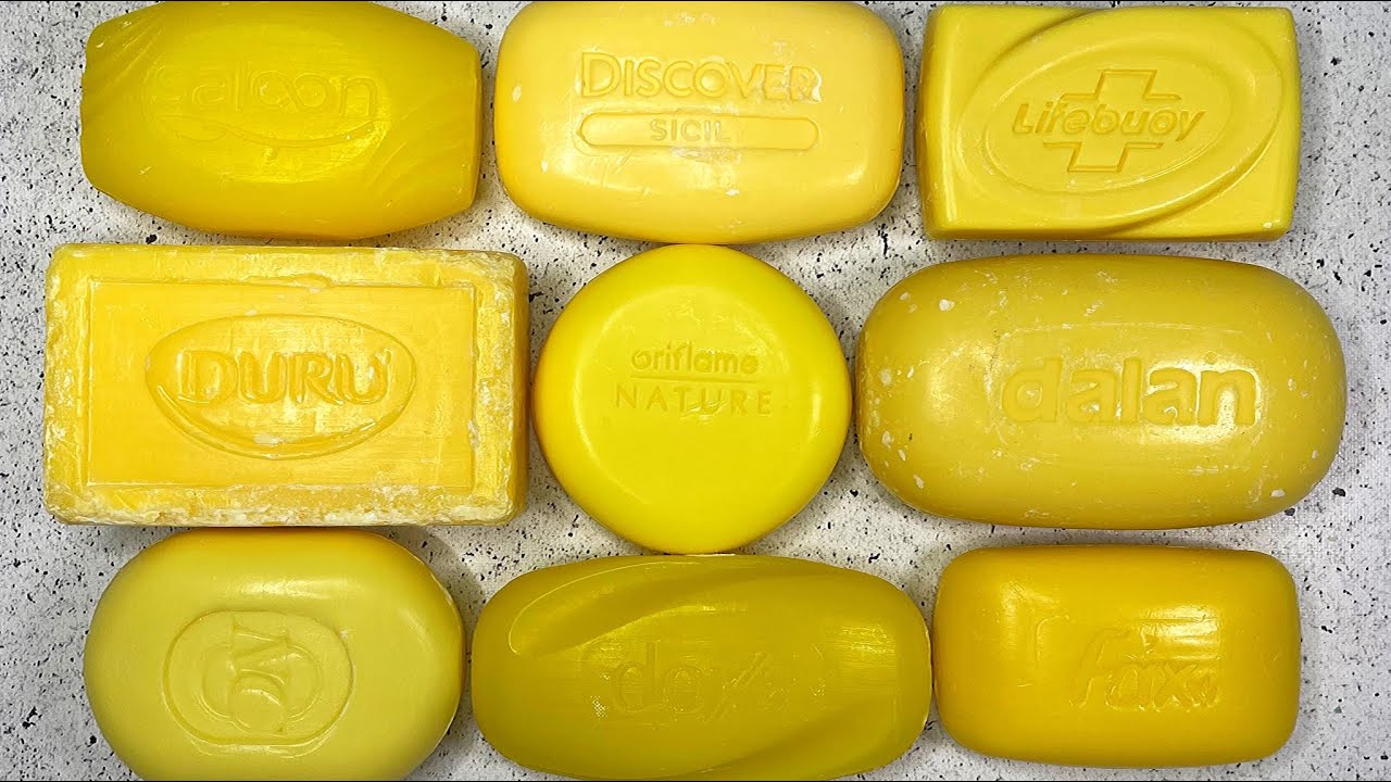 Yellow soap set. Asmr Soap. Carving soap. Асмр резка мыла