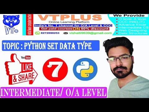 Day 7|| Python Set data type - YouTube