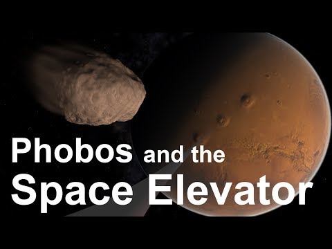 Martian Space Elevator Near Collision with Phobos