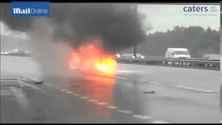 Lamborghini supercar goes up in smoke in M6 fire