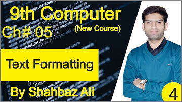 Test Formatting in HTML | Chapter 05 Lecture 04| 9th Class Computer Science New Book 2020