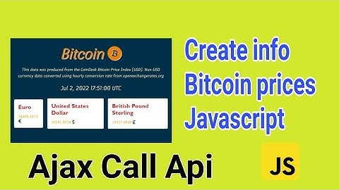 Bitcoin Price | Project Javascript API | Html, Css, Vanilla Javascript