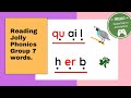 Jolly Phonics group 7 (qu, ou, oi, ue, er, ar)| Dot reading| Blending| Game included|No Music