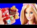 HOW TO MAKE DIY BARBIE MINI FOOD IDEAS FOR CARDBOARD HOUSE