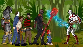 God of War Kratos vs Jason Voorhees, Michael Myers, Leatherface, Freddy Krueger, Chucky, Predator. screenshot 3