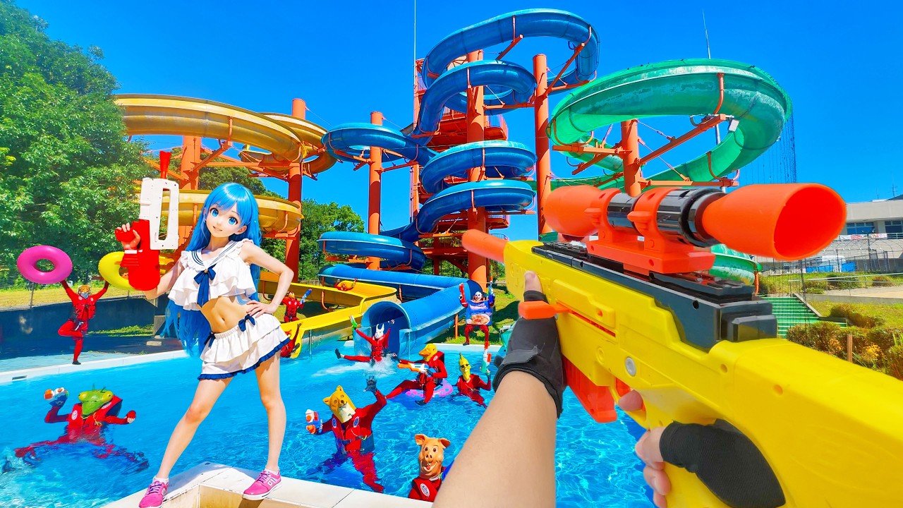 Nerf War | Water Park & Spa Battle 46 (Nerf First Person Shooter)
