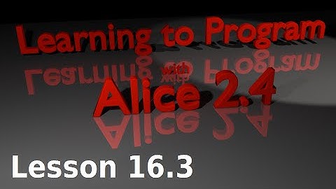 Alice Tutorial 2.4 Lesson 16.3 - Let Keyboard Control Subject (2 of 2)