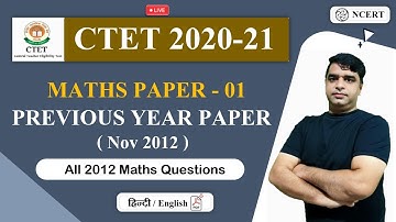 Target CTET 2020-21 | Maths Previous year Question | Nov 2012 | Maths By PK sir
