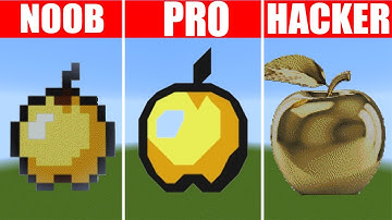 Pixel Art (NOOB vs PRO vs HACKER) Golden Apple in Minecraft