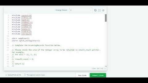 Breaking the Records | hackerrank solution in C