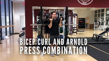 Bicep Curl to Arnold Press with Dumbbell