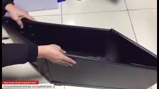 Huiyuanboard Foldable ESD Corrugated Plastic Box