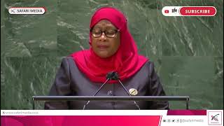 RAIS WA JAMHURI YA MUUNGANO WA TANZANIA MHE. SAMIA SULUHU HASSAN AKIHUTUBIA KATIKA MKUTANO WA 76....