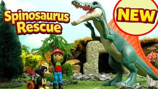 Spinosaurus Dino Movie Egg rescue story with Ryder and the Pups