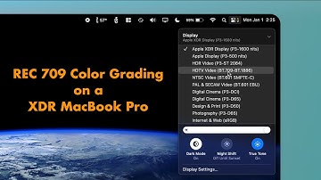 REC 709 Color Managed Grading on XDR Macbook Pro in DaVinci Resolve