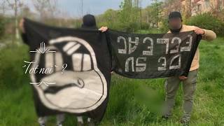 Bannerul UCG (Ultra' Curva Groapă) U Cluj  capturat de petrolisti / incidente Petrolul - U Cluj