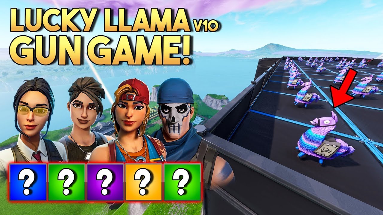 LUCKY LLAMA GUN GAME v10! - Fortnite Creative met Don, Duncan & Eva (Nederlands)
