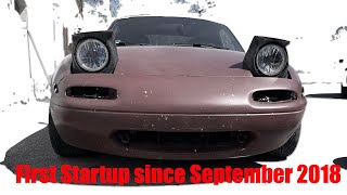 Miata Startup after almost 3 Years (without Muffler) German