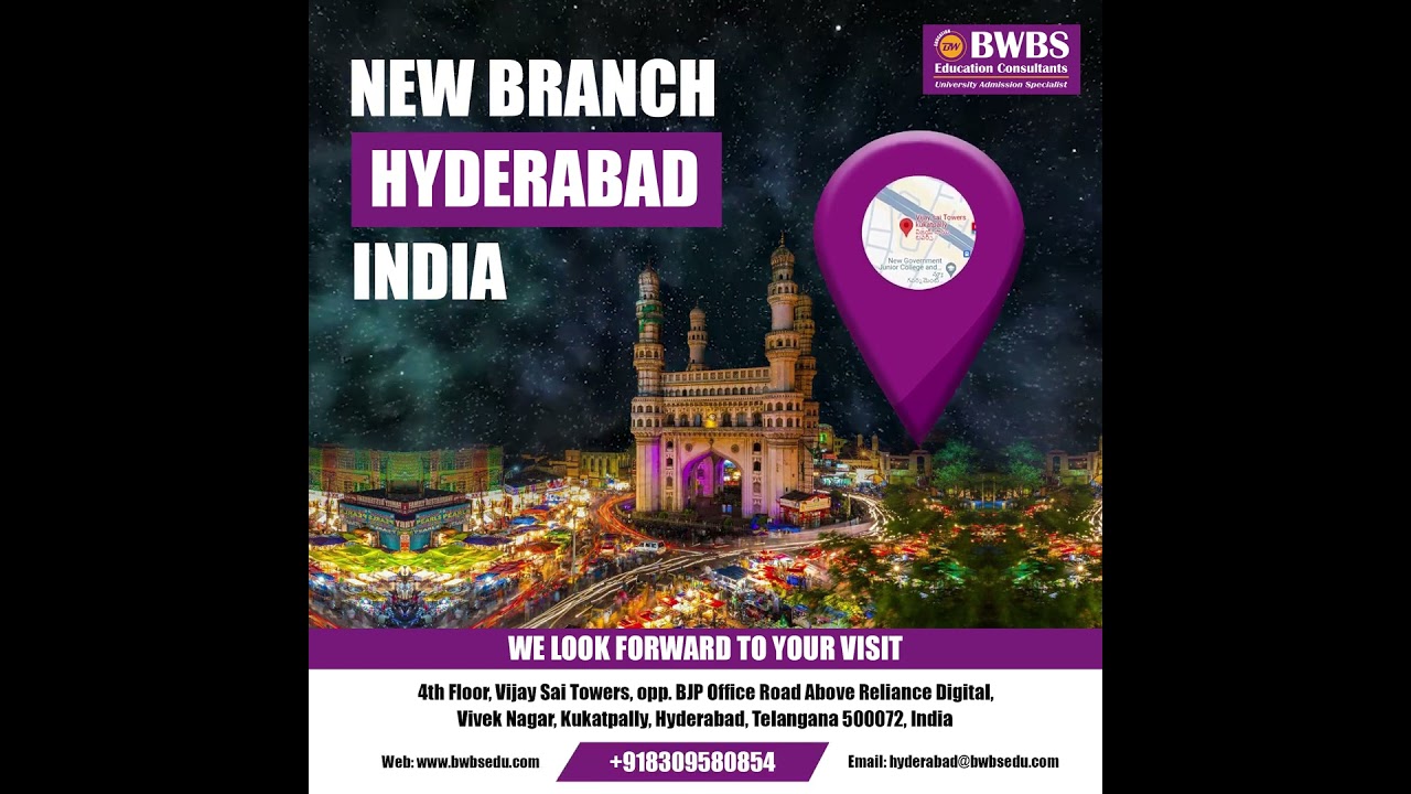 Visit New Branch of BWBS in Hyderabad for Free Education Consultancy | Study in Abroad